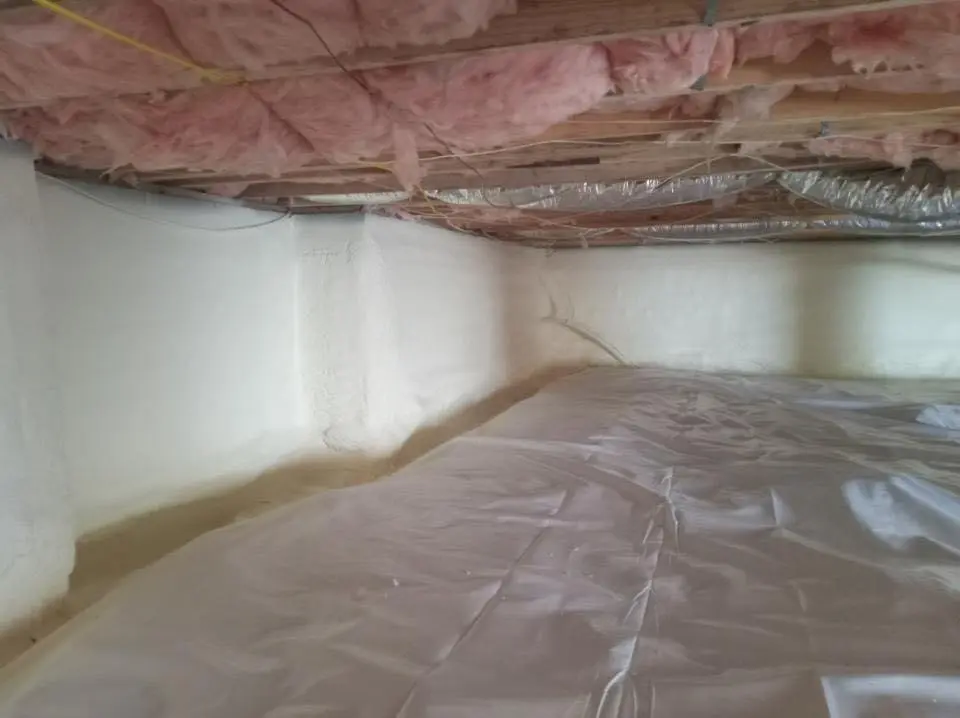 Crawl space encapsulation with closed-cell spray foam for Spray Foam Roofing Repair in Rosemount